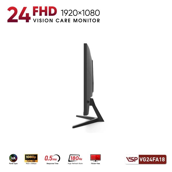 Màn Hình VSP VG24FA18 ( 24 inch / FHD / VA / 180Hz / 0.5ms )