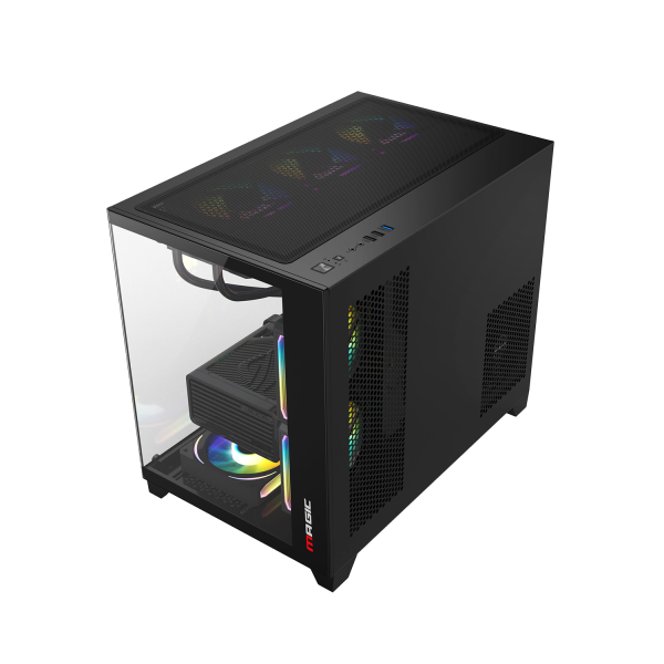 Vỏ Case Magic Aqua M Ultra Pro Full Micro ATX/AIO 360 Top Đen