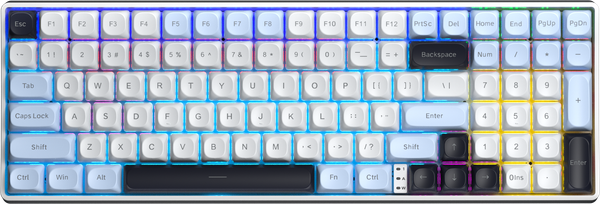 BÀN PHÍM CƠ GAMING AULA S100 PRO (5762) 3 MODE (Phiên bản Xanh dương+trắng+tím/ Red switch)