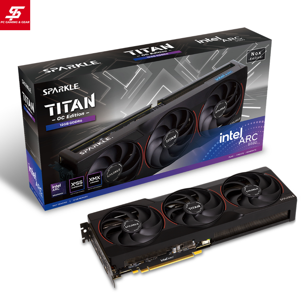 VGA SPARKLE Arc B580 TITAN Nox OC 12GB GDDR6