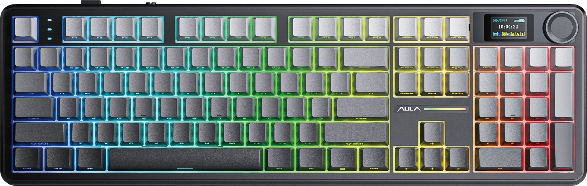 Phím Cơ Aula F108 Pro (Nimbus Switch Đen Gradient) Không Dây