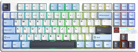 BÀN PHÍM CƠ GAMING AULA F87 PRO V2 (2612) 3 MODE (Phiên bản Xanh dương + trắng + tím đậm/ Star Vector switch)