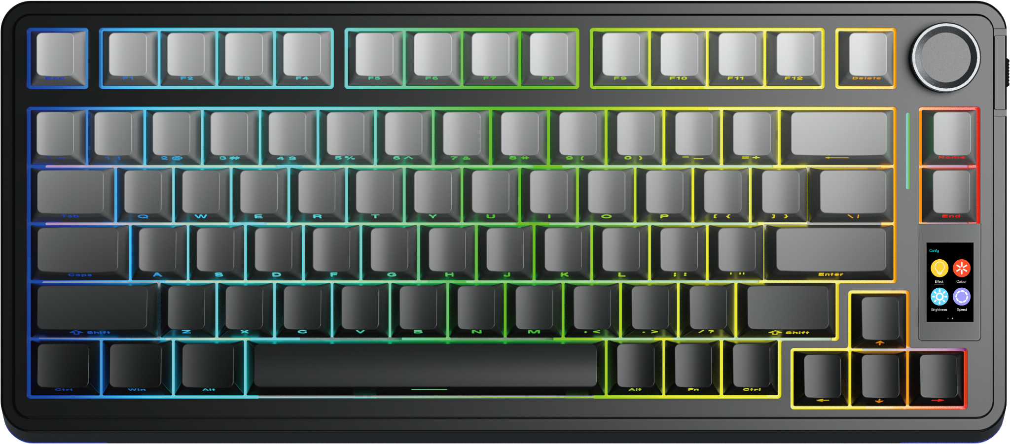 BÀN PHÍM CƠ GAMING AULA S75 PRO (2155) 3 MODE (Phiên bản màu Xám đen gradient/ Star Vector switch)