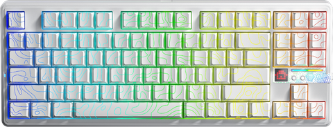 BÀN PHÍM CƠ GAMING AULA F87 PRO V2 (2605) 3 MODE (Phiên bản Màu Trắng Contour/ Star Vector switch)