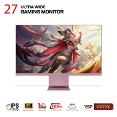 Màn Hình Gaming VSP VU279Q1 27 Inch Hồng (165Hz, IPS, QHD, 1ms, USB-C)