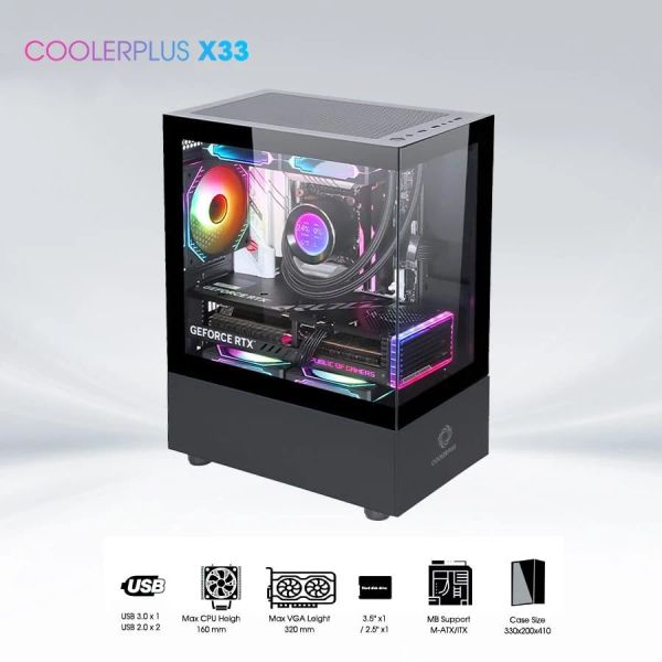 Vỏ Case CPC X33 ITX/M-ATX Đen