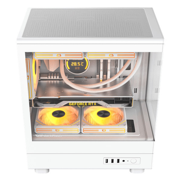 Vỏ Case DARKFLASH DB330M M-ATX Trắng GLASS
