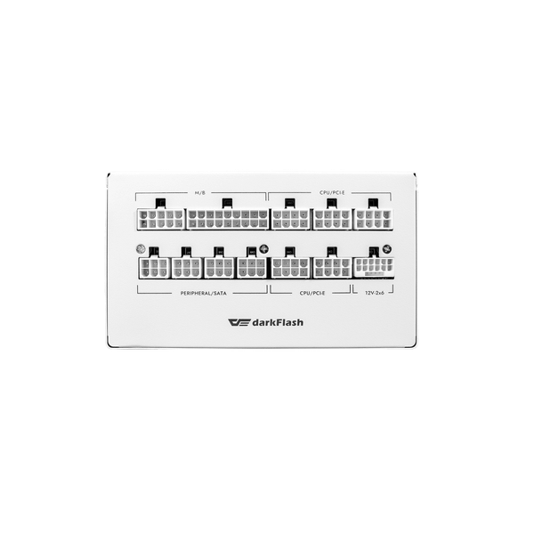 Nguồn máy tính DarkFlash PMT 850W GOLD ATX 3.1, PCIe 5.1 (80 Plus Gold/ Full-Modular) Trắng