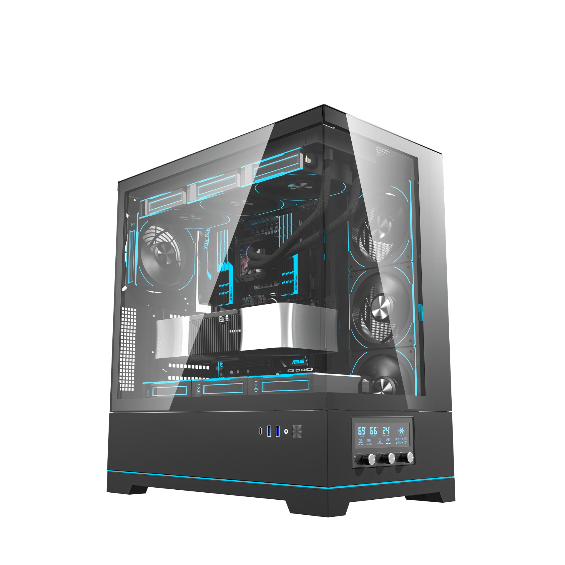 Vỏ Case DARKFLASH DY451 PRO ATX Đen