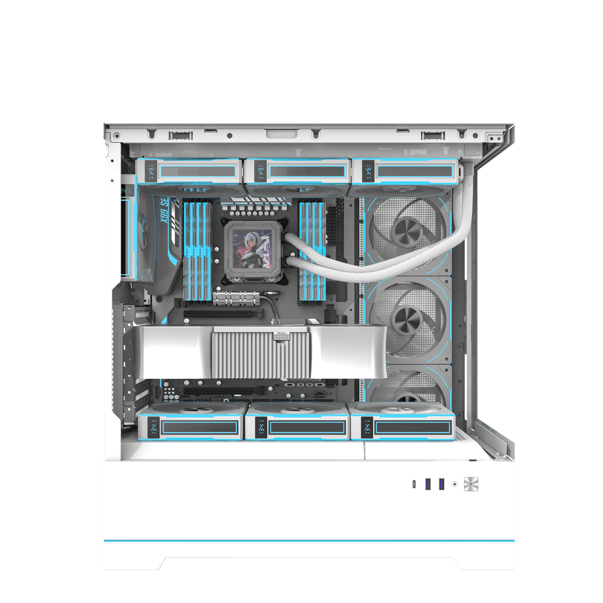 Vỏ Case DARKFLASH DY451 PRO ATX Trắng Vỏ Case DARKFLASH DY451 PRO ATX Trắng