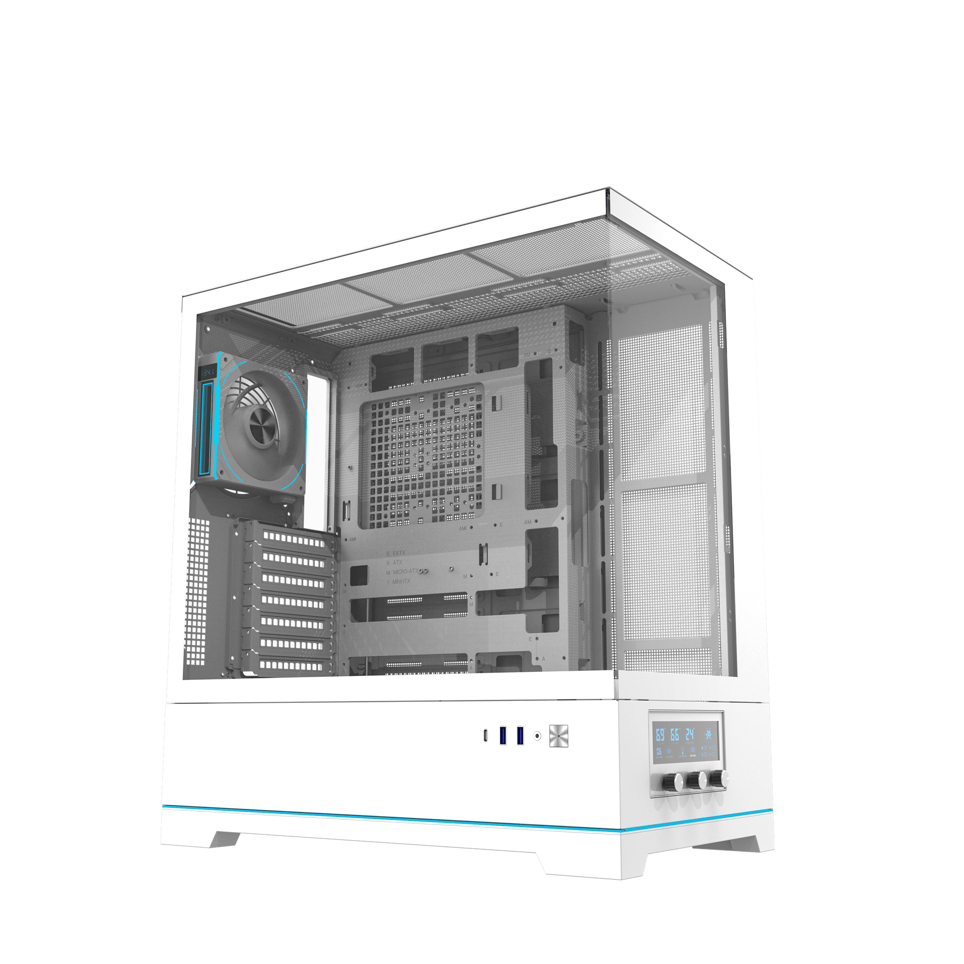 Vỏ Case DARKFLASH DY451 PRO ATX Trắng