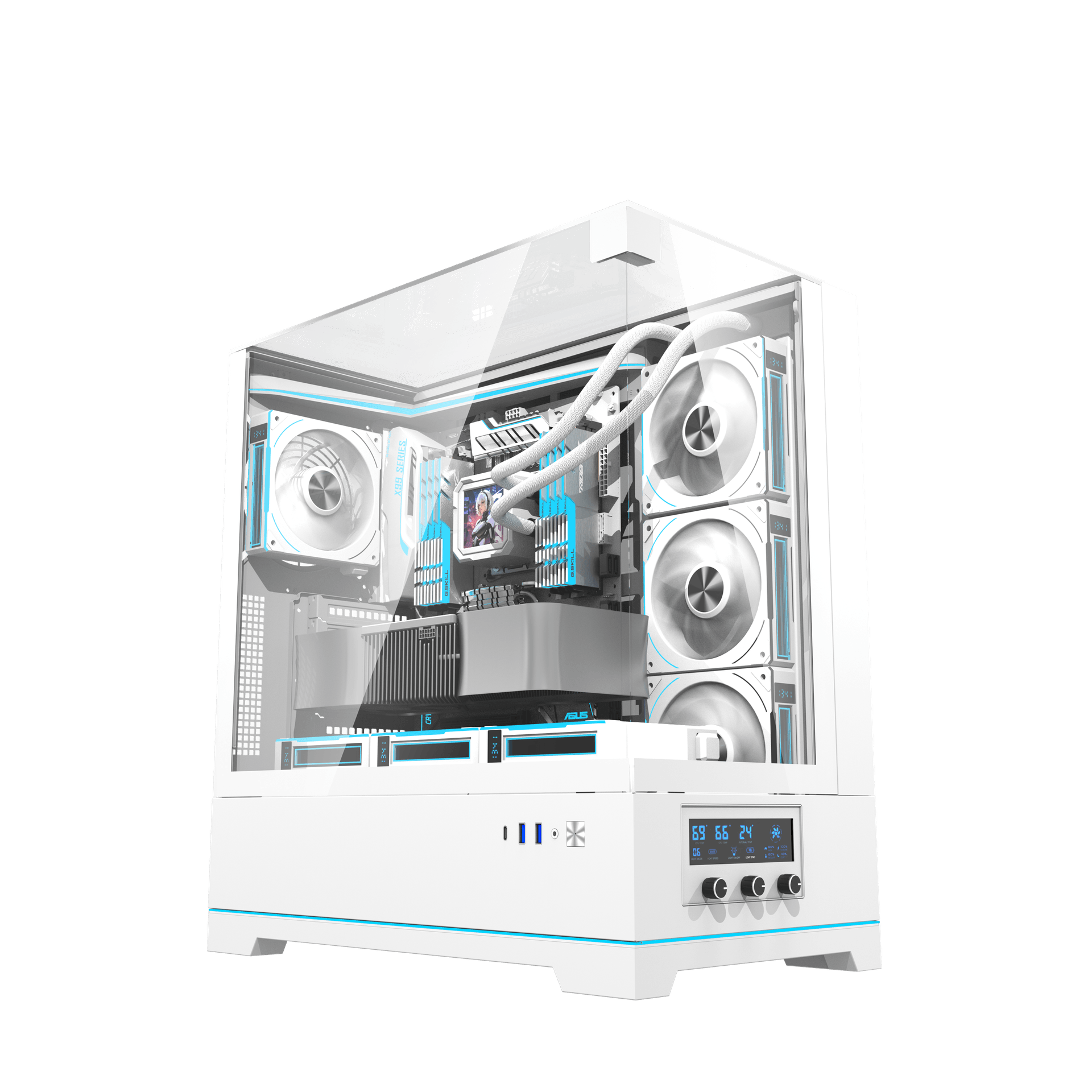 Vỏ Case DARKFLASH DY450 PRO ATX Trắng