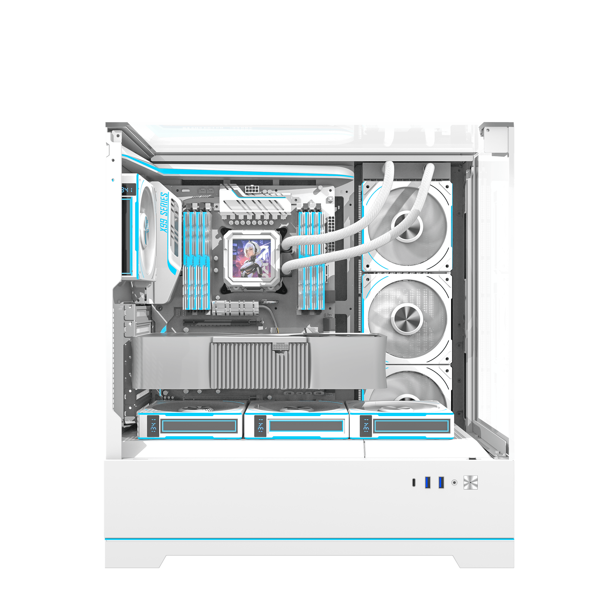 Vỏ Case DARKFLASH DY450 PRO ATX Trắng
