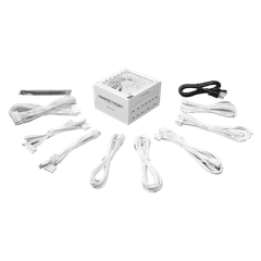 Nguồn máy tính DarkFlash PMT 750W GOLD ATX 3.1, PCIe 5.1 (80 Plus Gold/ Full-Modular) Trắng