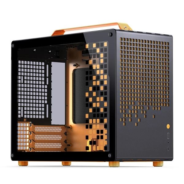VỎ CASE JONSBO Z20 BLACK ORANGE (Mini MATX, Màu Đen Cam)