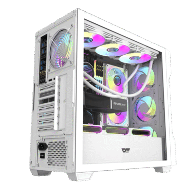 Vỏ Case DarkFlash DS900 ATX Mesh Trắng cho setup PC Vỏ Case DarkFlash DS900 ATX Mesh Trắng cho setup PC