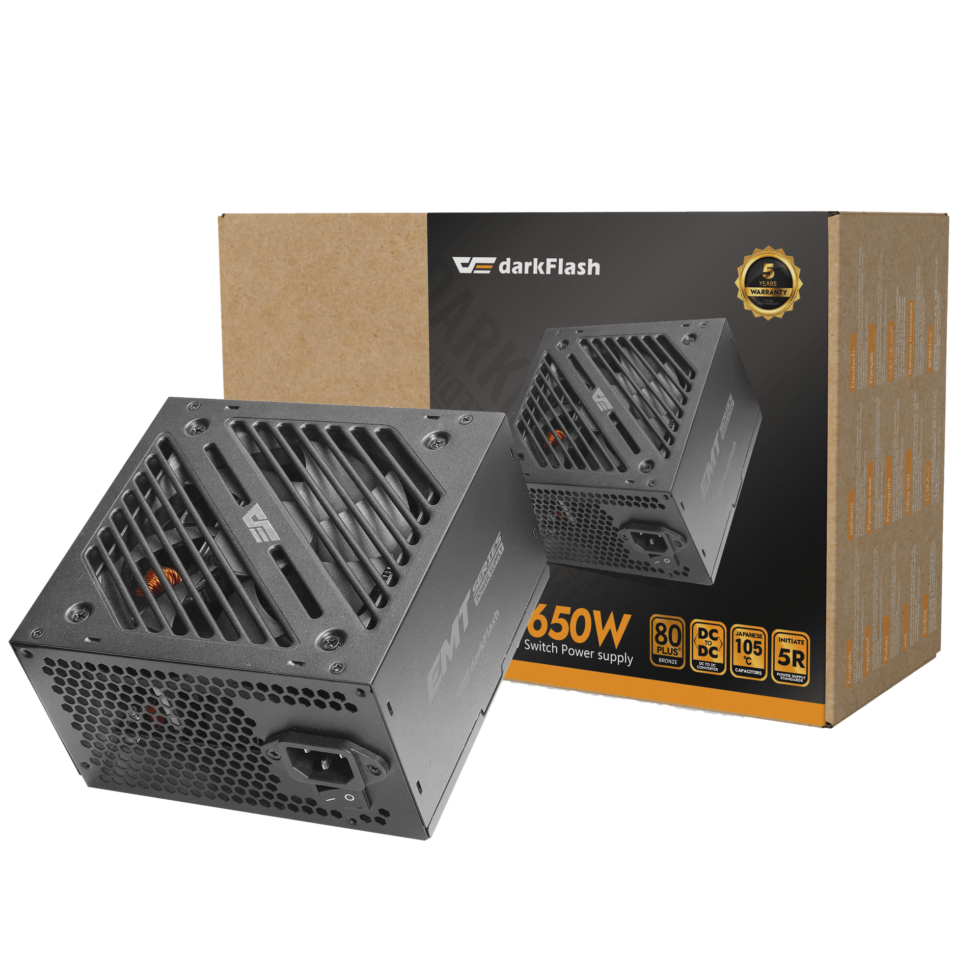 Nguồn DarkFlash EMT 650W 80 Plus Bronze Non- modular ATX