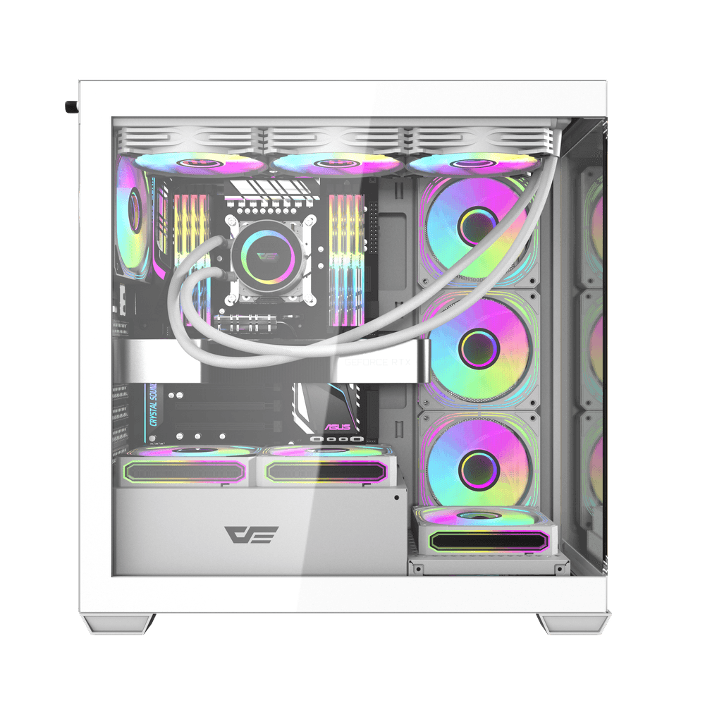 DARKFLASH DS900W ATX Trắng mặt kính cường lực DARKFLASH DS900W ATX Trắng mặt kính cường lực