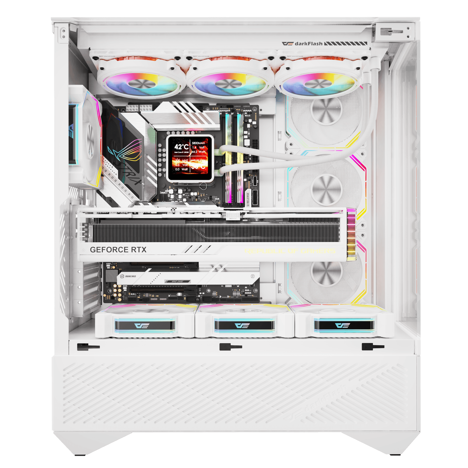 Vỏ case Darkflash DY460 White (Mid Tower - ATX)