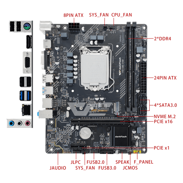 Mainboard Darkflash H5M10-V4M DDR4