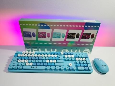 Combo Bàn Phím Chuột Aula AC306 (Xanh Dương) Không Dây