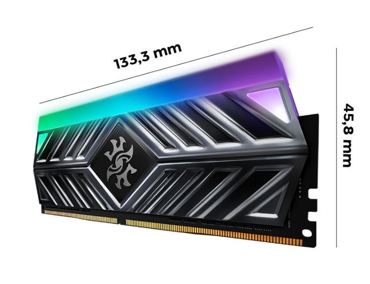 RAM Adata XPG Spectrix D41 RGB 16GB DDR4 3200mhz Xám