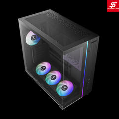 Vỏ Case Gamdias ATLAS M4 ATX Đen Sẵn 4 Fan ARGB