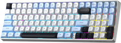 BÀN PHÍM CƠ GAMING AULA S100 PRO (5762) 3 MODE (Phiên bản Xanh dương+trắng+tím/ Red switch)