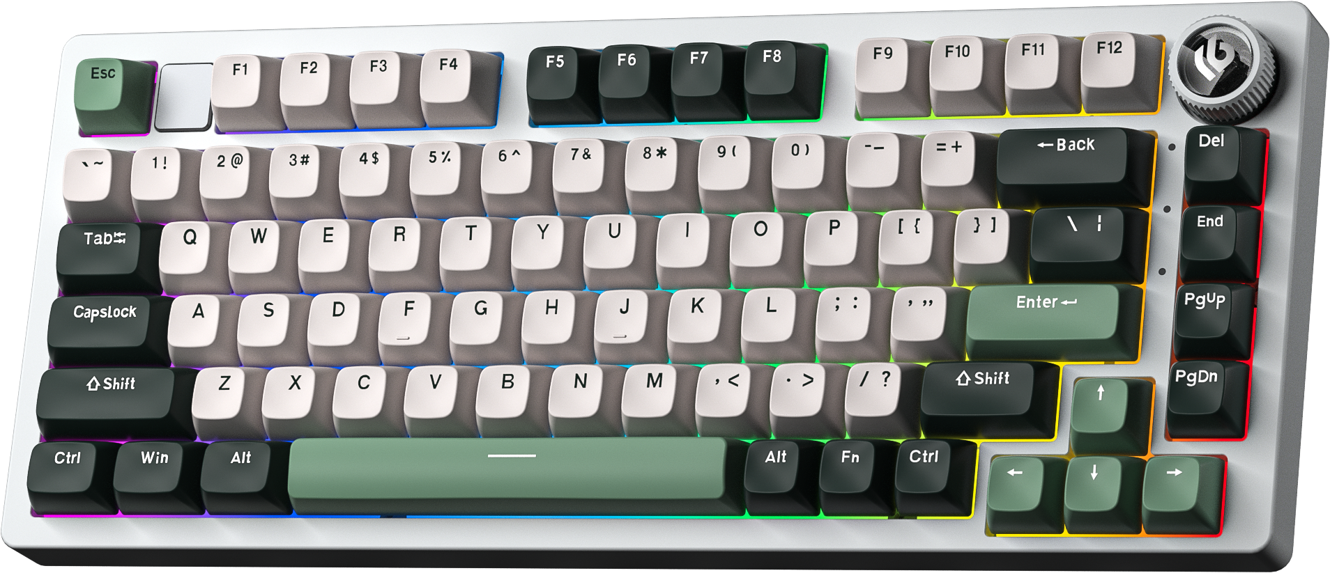 Phím Cơ Leobog Hi75C Pro (Ice Vein Switch Xanh Lá Trắng Xanh Lá Đậm) Không Dây