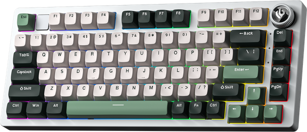 Phím Cơ Leobog Hi75C Pro (Ice Vein Switch Xanh Lá Trắng Xanh Lá Đậm) Không Dây