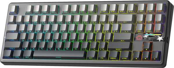 BÀN PHÍM CƠ GAMING AULA F87 PRO V2 (2629) 3 MODE (Phiên bản Xám đen gradient/ Grey Wood V4 Switch)