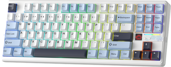 BÀN PHÍM CƠ GAMING AULA F87 PRO V2 (2612) 3 MODE (Phiên bản Xanh dương + trắng + tím đậm/ Star Vector switch)