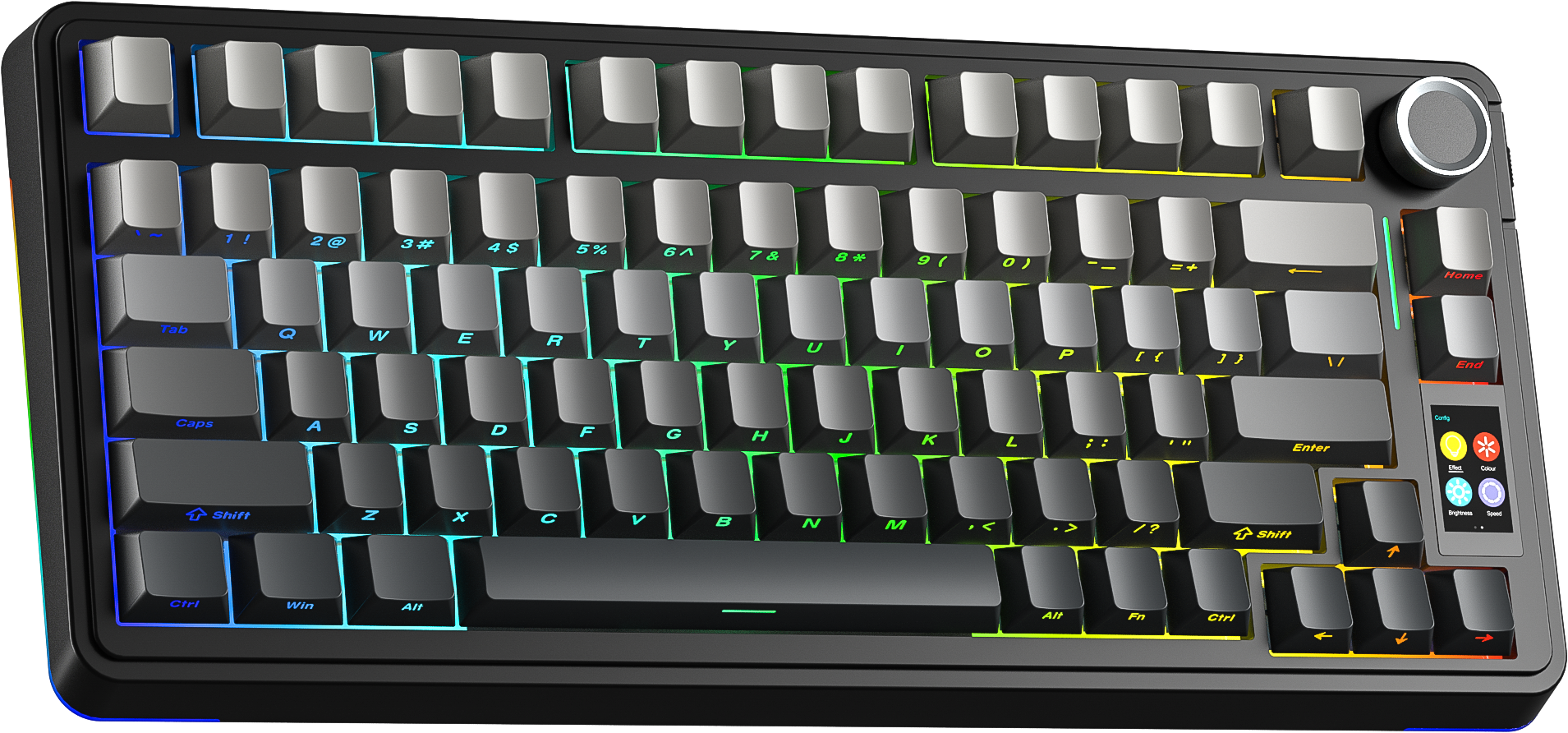 BÀN PHÍM CƠ GAMING AULA S75 PRO (2155) 3 MODE (Phiên bản màu Xám đen gradient/ Star Vector switch)
