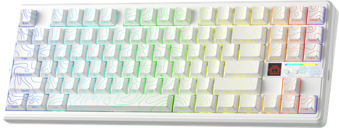 BÀN PHÍM CƠ GAMING AULA F87 PRO V2 (2605) 3 MODE (Phiên bản Màu Trắng Contour/ Star Vector switch)