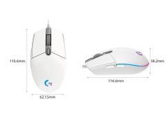 Chuột có dây Gaming Logitech G102 LightSync Gen 2 Trắng