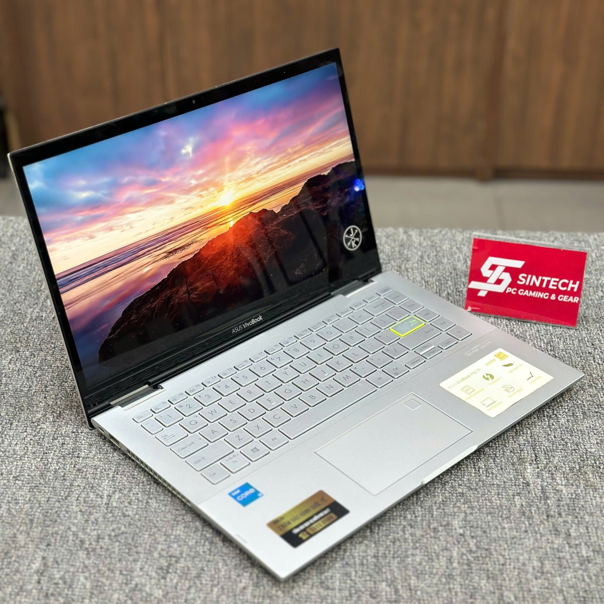 Laptop Asus Vivobook Flip 14 (I3-1115G4/ 4GB/ 128GB / 14.0 FHD/ MÀN CẢM ỨNG)