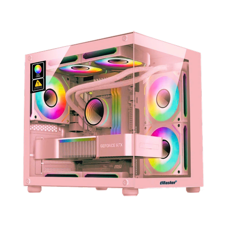 Vỏ Case EMaster ECG983 M-ATX/ITX Hồng