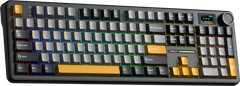 Phím Cơ Aula F108 Pro (Reaper Switch Đen Xám Vàng) Không Dây