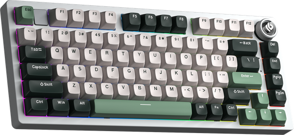 Phím Cơ Leobog Hi75C Pro (Ice Vein Switch Xanh Lá Trắng Xanh Lá Đậm) Không Dây