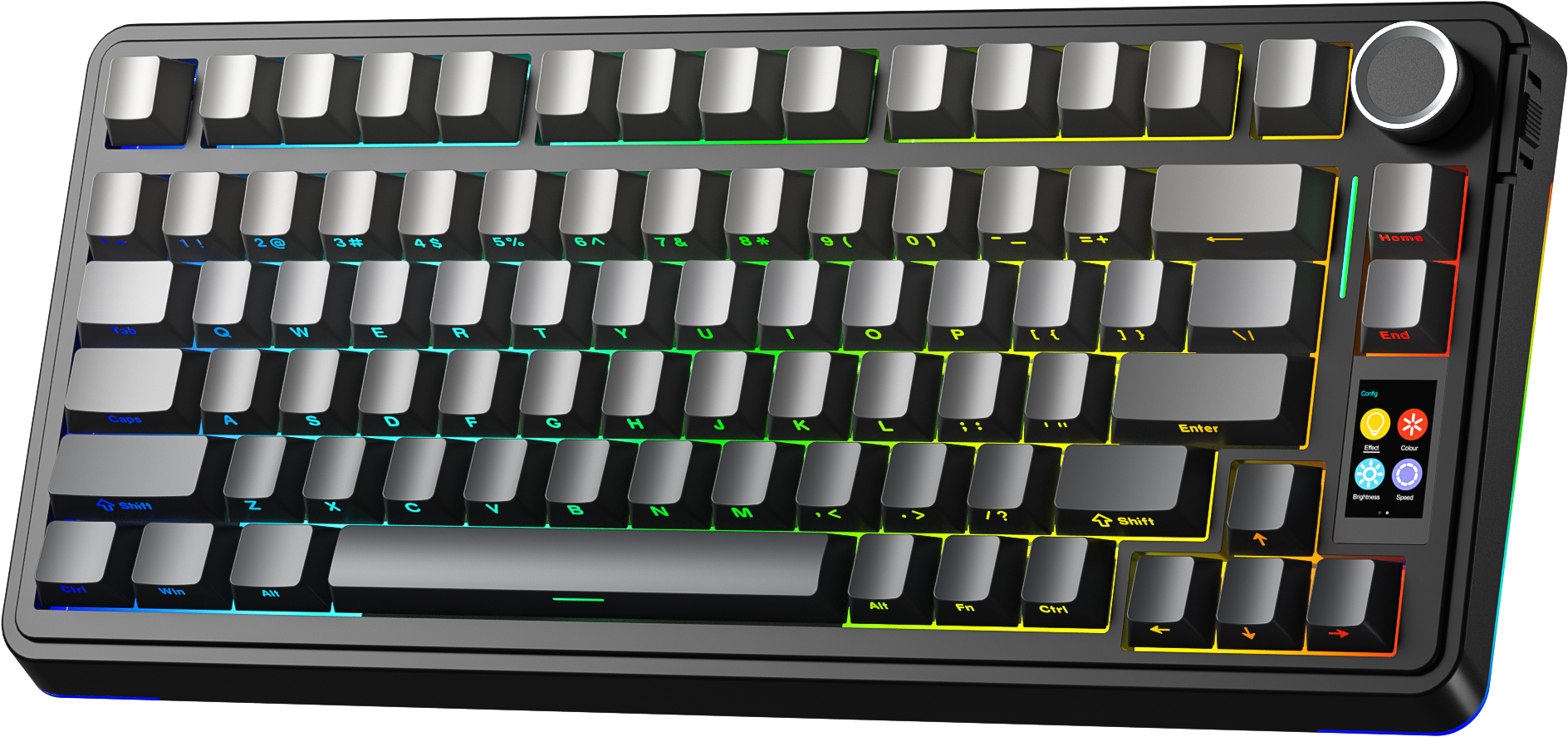 BÀN PHÍM CƠ GAMING AULA S75 PRO (2155) 3 MODE (Phiên bản màu Xám đen gradient/ Star Vector switch)