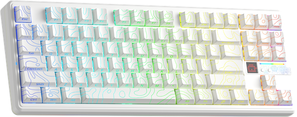 BÀN PHÍM CƠ GAMING AULA F87 PRO V2 (2605) 3 MODE (Phiên bản Màu Trắng Contour/ Star Vector switch)