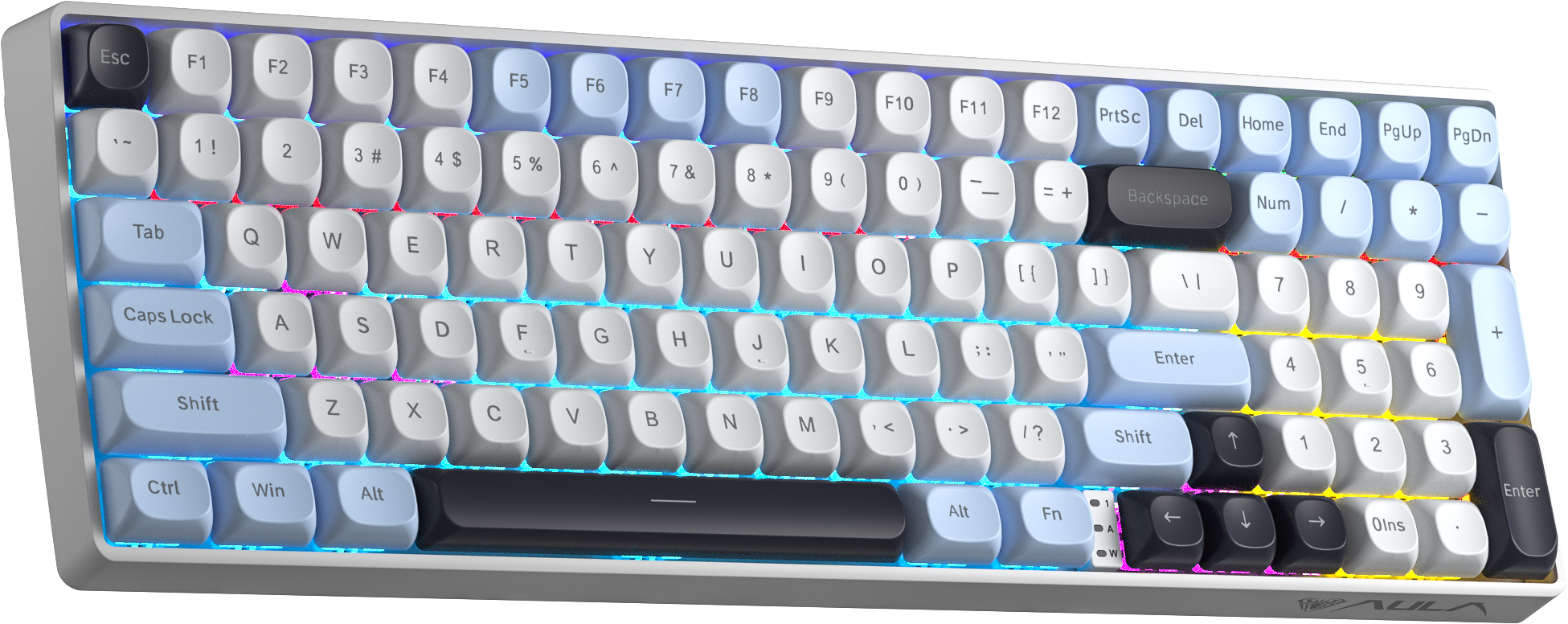 BÀN PHÍM CƠ GAMING AULA S100 PRO (5762) 3 MODE (Phiên bản Xanh dương+trắng+tím/ Red switch)