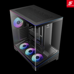 Vỏ Case Gamdias ATLAS P6 CG ATX Đen Sẵn 4 Fan ARGB