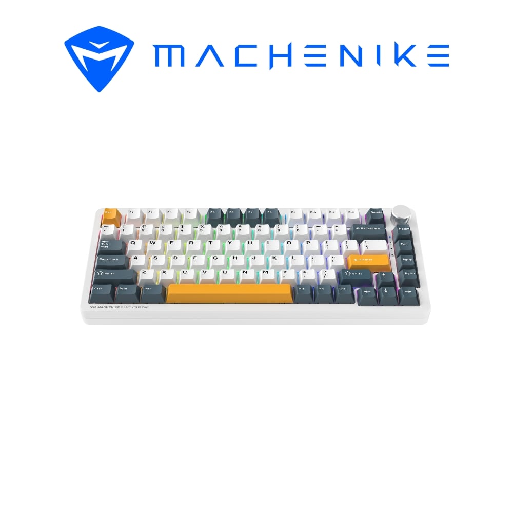 Bàn phím cơ Machenike K600-B82W layout 75 phần trăm màu trắng