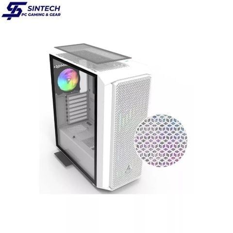 Vỏ Case Montech Air X ARGB E-ATX/ATX/M-ATX/ITX Trắng Kèm Fan