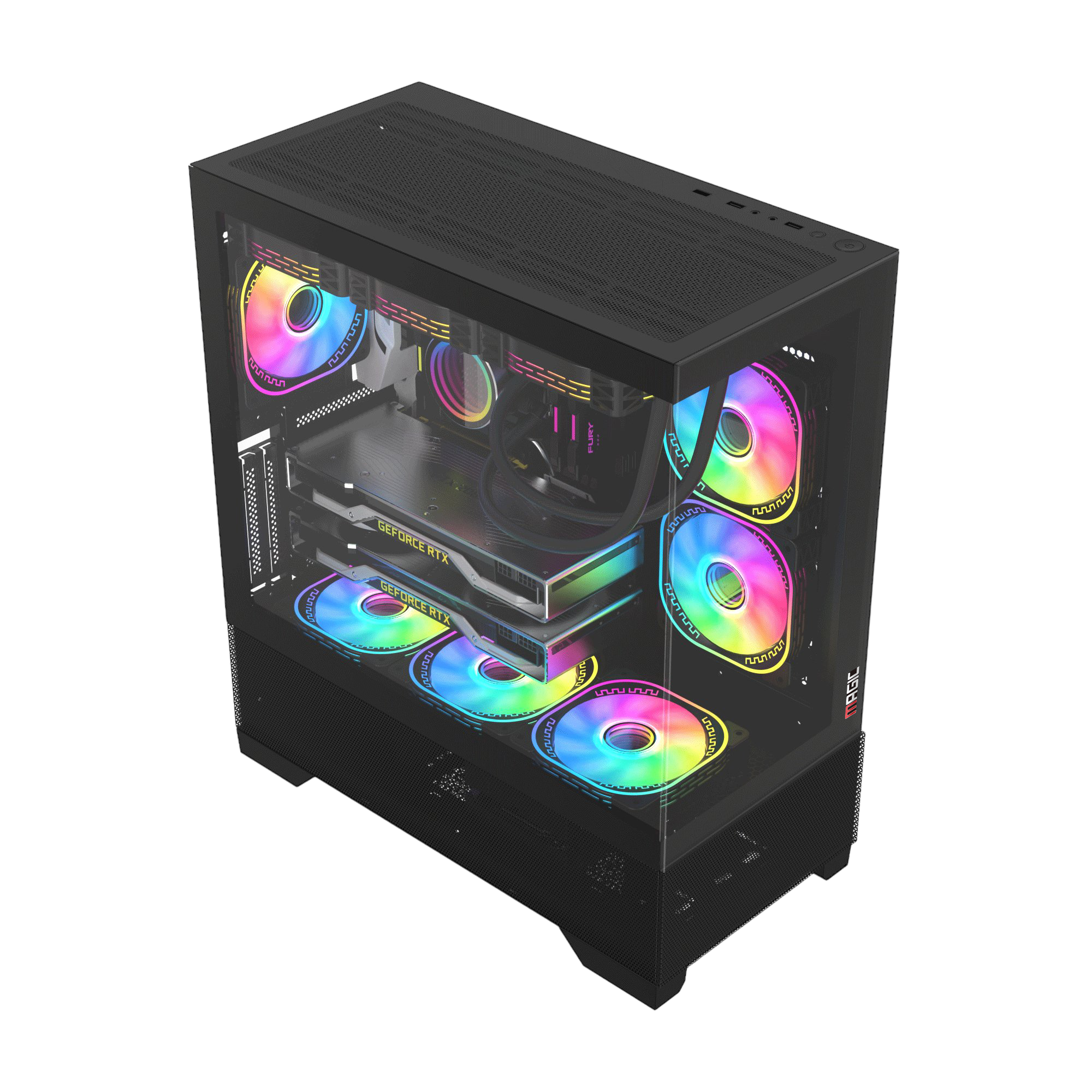 Vỏ Case MAGIC Mix Full Tower E-ATX Đen