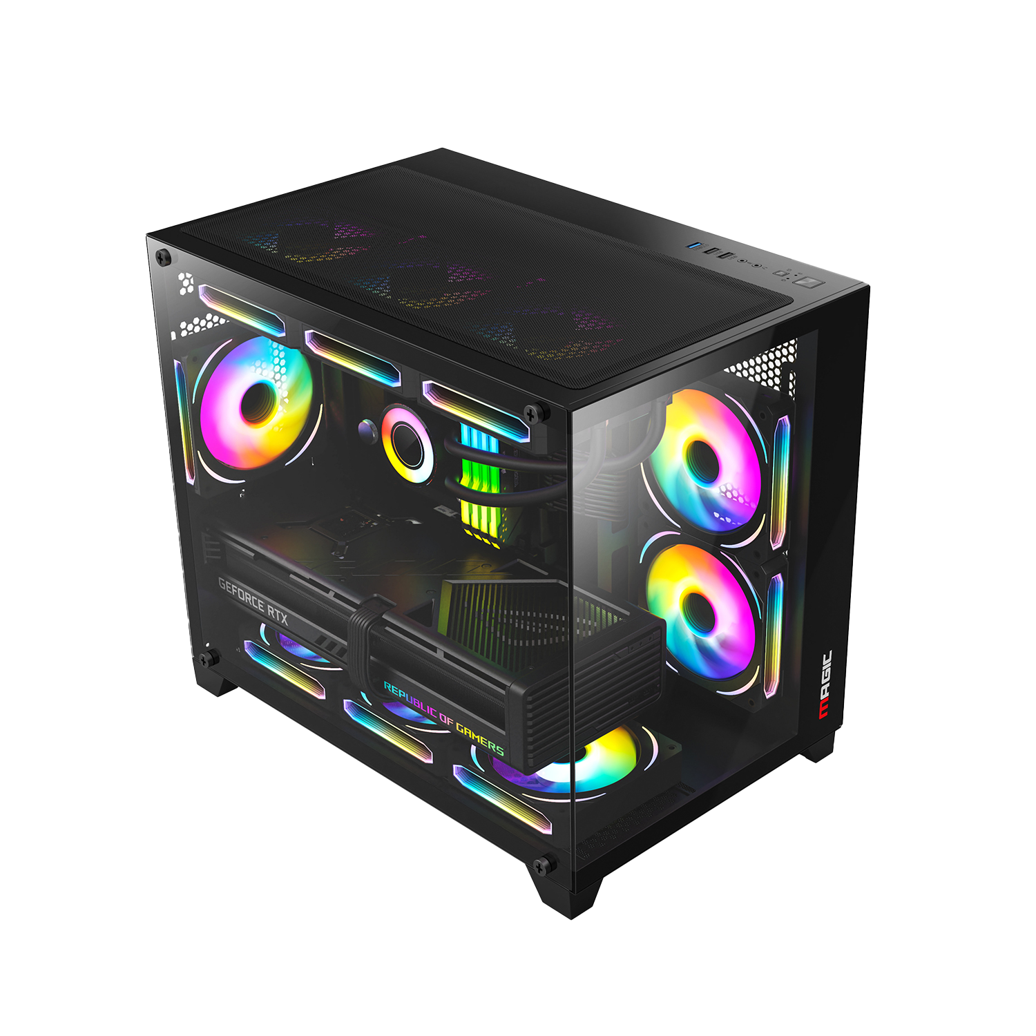 Vỏ Case Magic Aqua M Ultra Pro Đen cận cảnh kính cường lực Vỏ Case Magic Aqua M Ultra Pro Đen cận cảnh kính cường lực