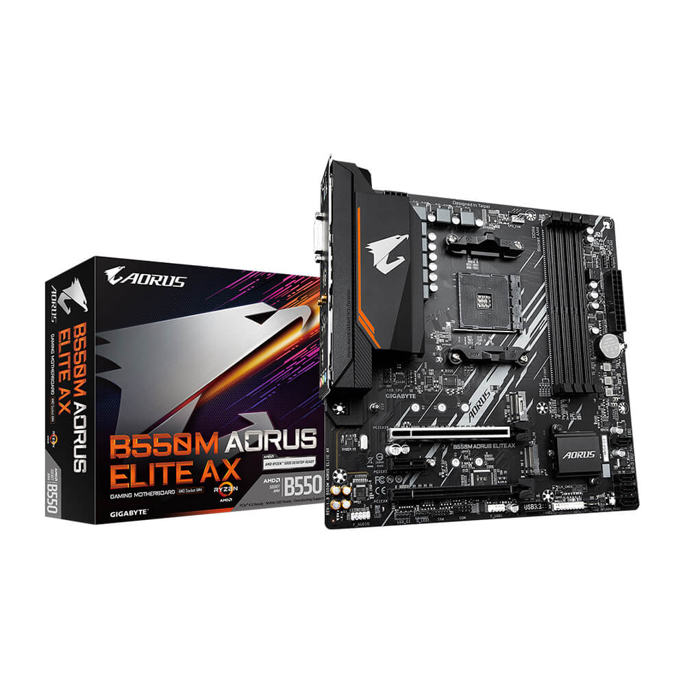 Mainboard AMD Gigabyte B550M AORUS ELITE AX Wifi, Bluetooth DDR4