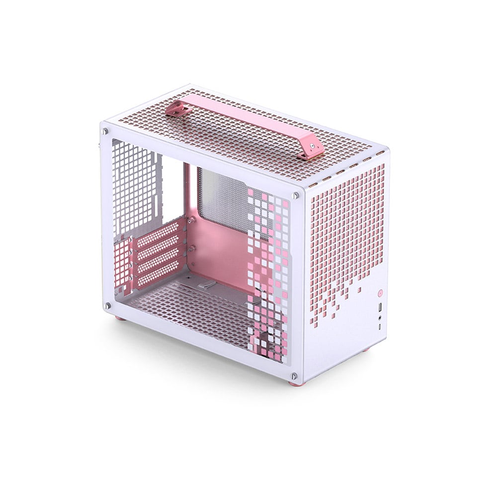 Vỏ Case JONSBO Z20 White Pink (Mini MATX, Màu Trắng Hồng)