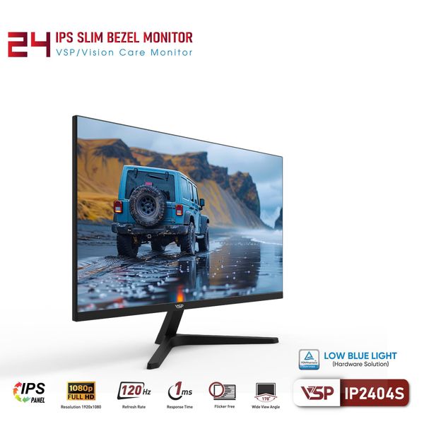 Màn hình VSP IP2404S 24inch ( FHD, 120Hz, 1ms, Đen)